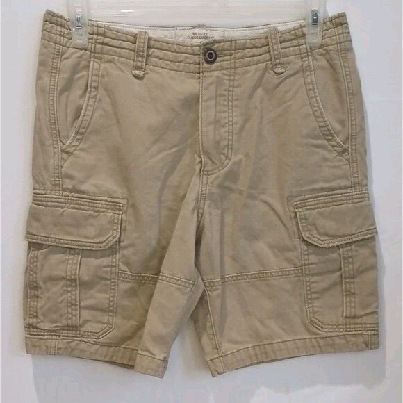 Hollister Classic Cargo Shorts Mens 30 Khaki Tan Casual Multi Pocket Outdoor - Picture 1 of 12